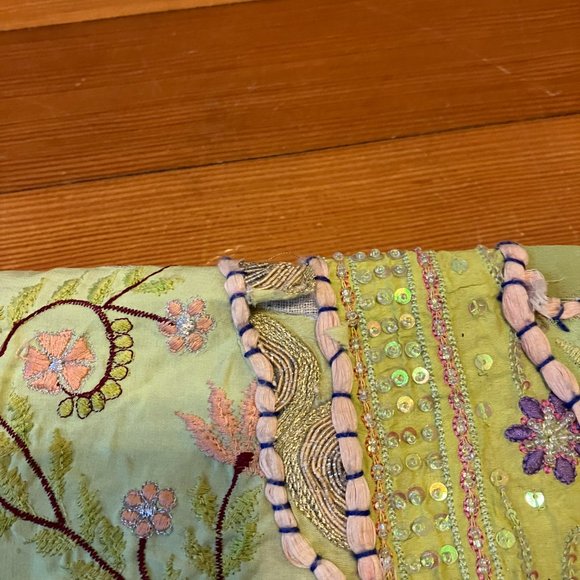 Beaded Sari Patchwork Tapestry - Picture 8 of 9